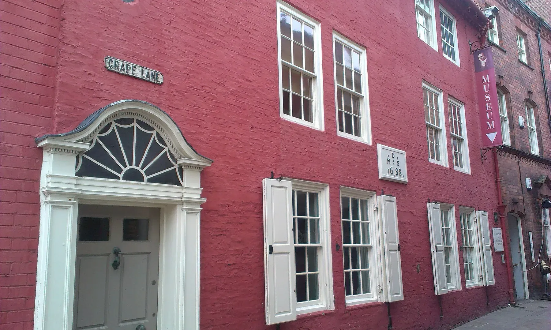 The red-painted Grape Lane house in Whitby that is now the Captain Cook Memorial Museum